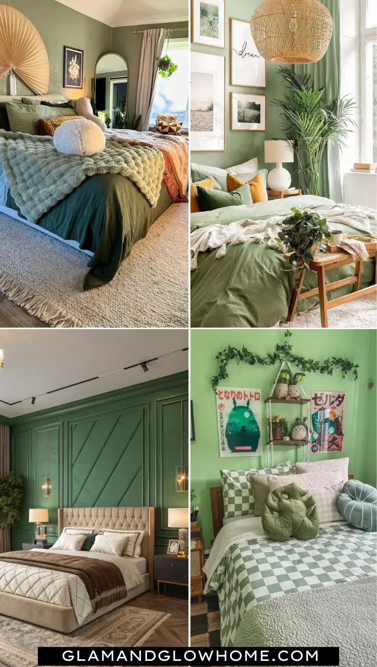 green bedroom